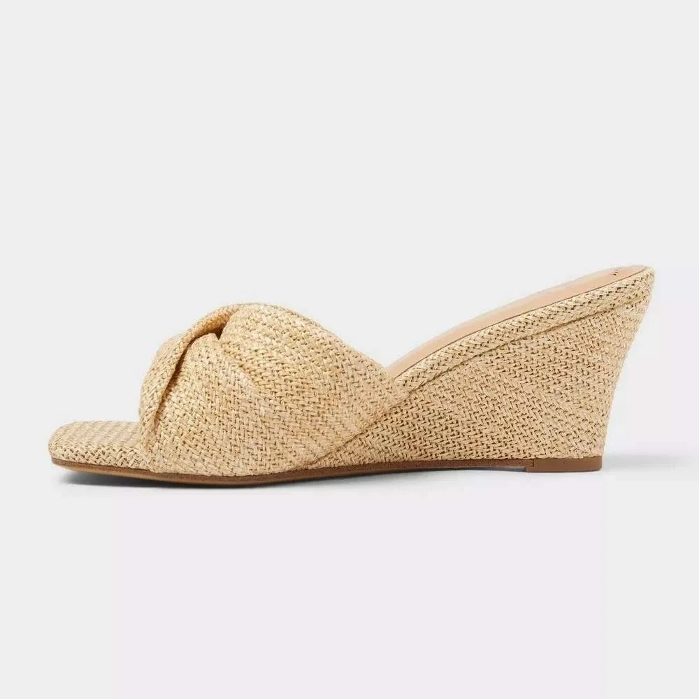 Women's Heels by A New Day Amal Wedge Natural Size 8.5 New With Tags